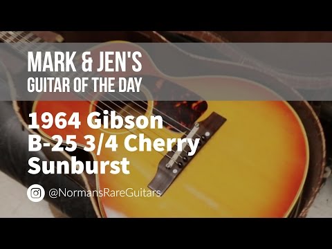 1964 Gibson B-25 3/4 Cherry Sunburst | Guitar of the Day - YouTube