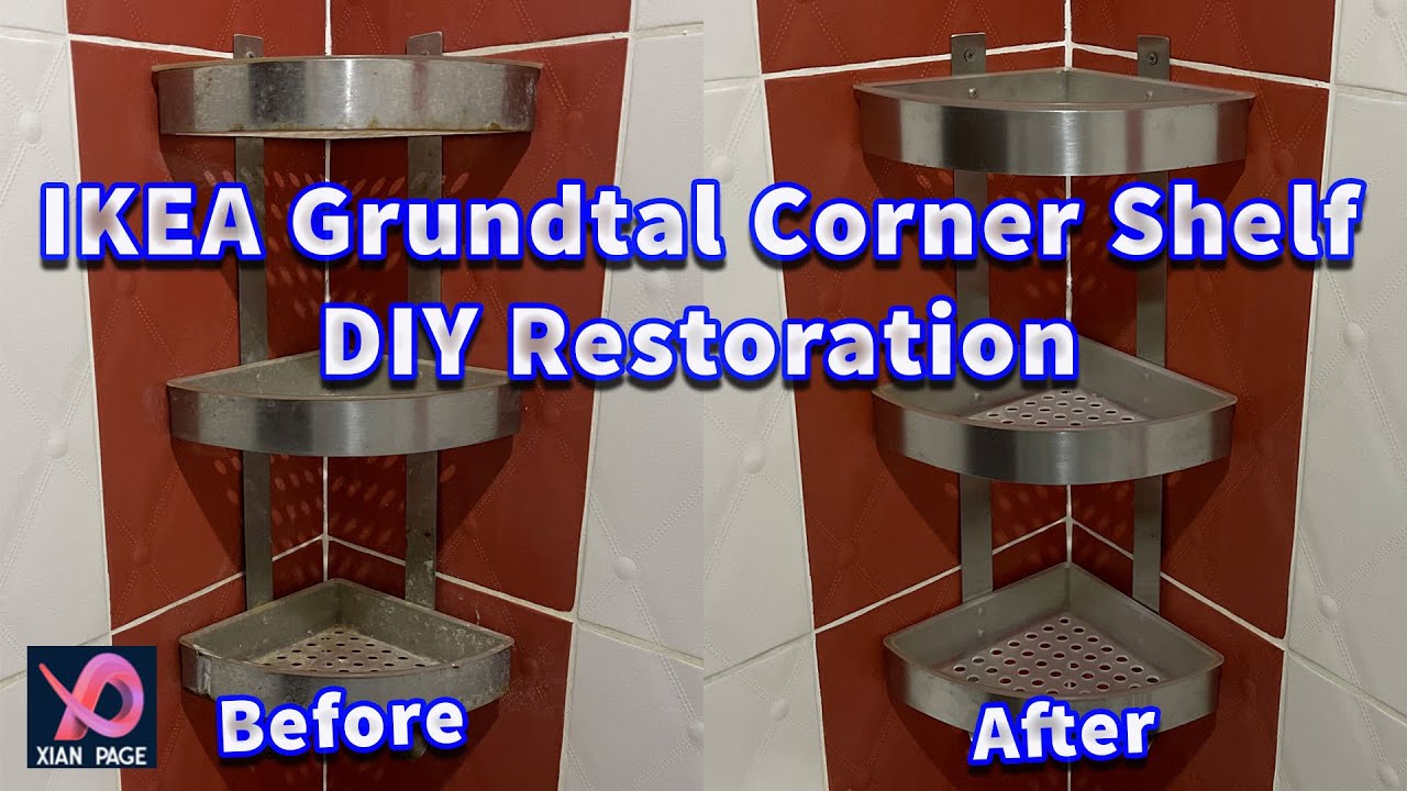 Ikea Grundtal Corner Wall Shelf | DIY Restoration - YouTube