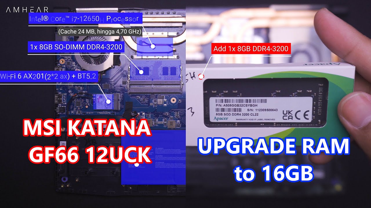 MSI Katana GF66 12UCK 660ID BB71265H8GXXDX11EMH - YouTube
