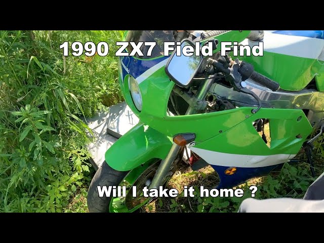 1990 Kawasaki ZX7 Found in a field - Can I buy It? - YouTube