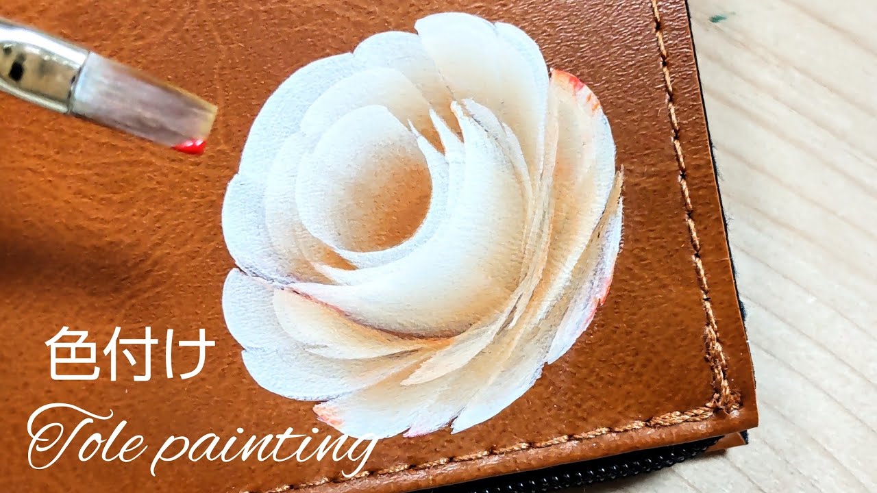 トールペイント バラの描き方 (ストロークローズに色付け) - YouTube