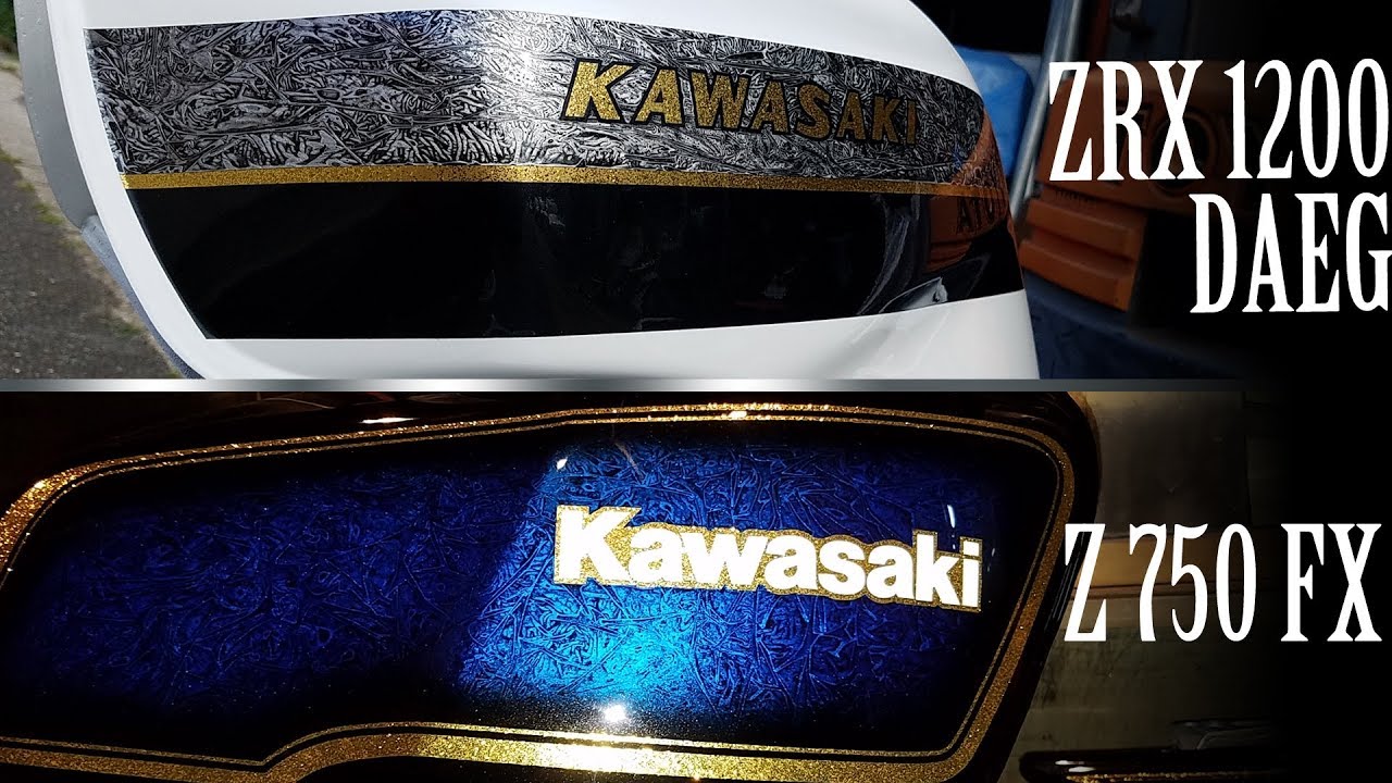 新旧】の角Z 塗装方法の解説！ ZRX1200DAEG & Z750FX1 カスタム