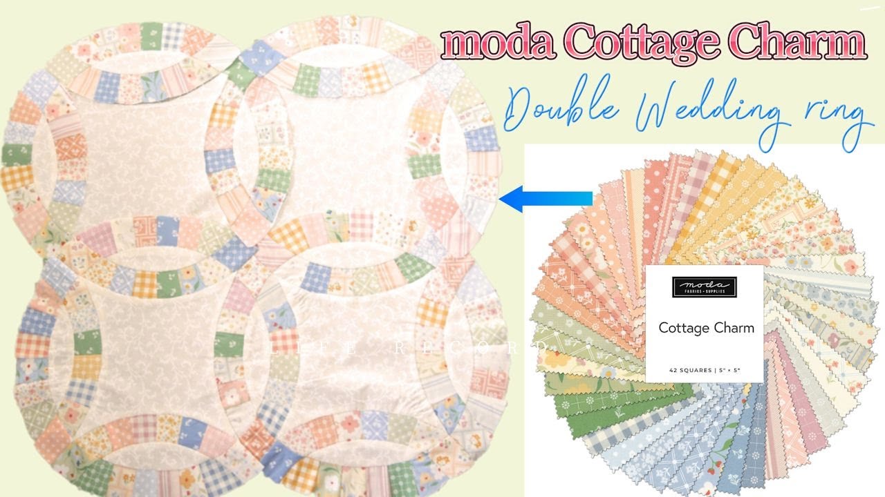 moda【Cottage Charm】で作るダブルウェディングリング - YouTube