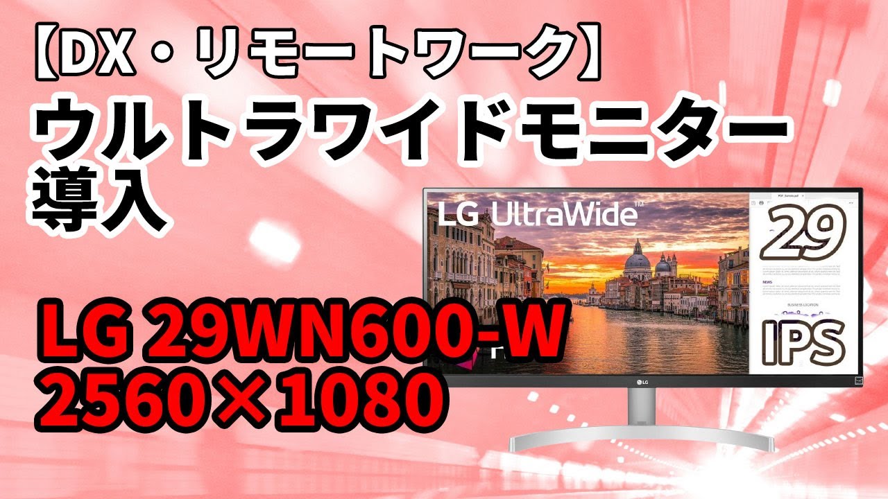 DX・テレワーク入門】LG 29WN600-W ウルトラワイド・ディスプレイの
