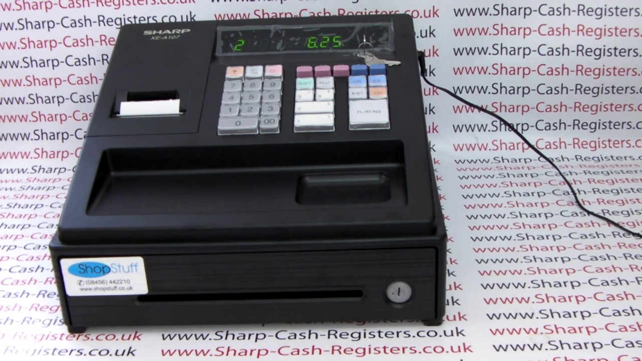 Sharp XE-A107 / XEA107 Cash Register - YouTube