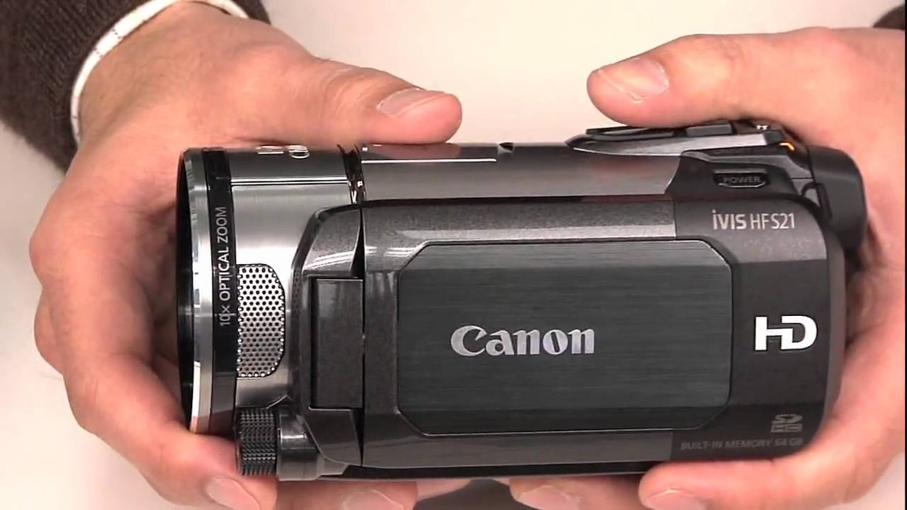キヤノンiVIS HF S21外観とインターフェイスのチェック - YouTube