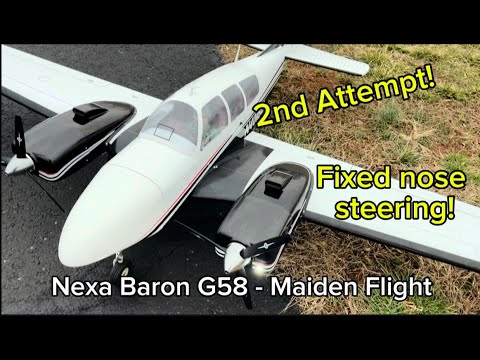 Beechcraft Baron G58 by Nexa / VQ Models - Maiden flight and