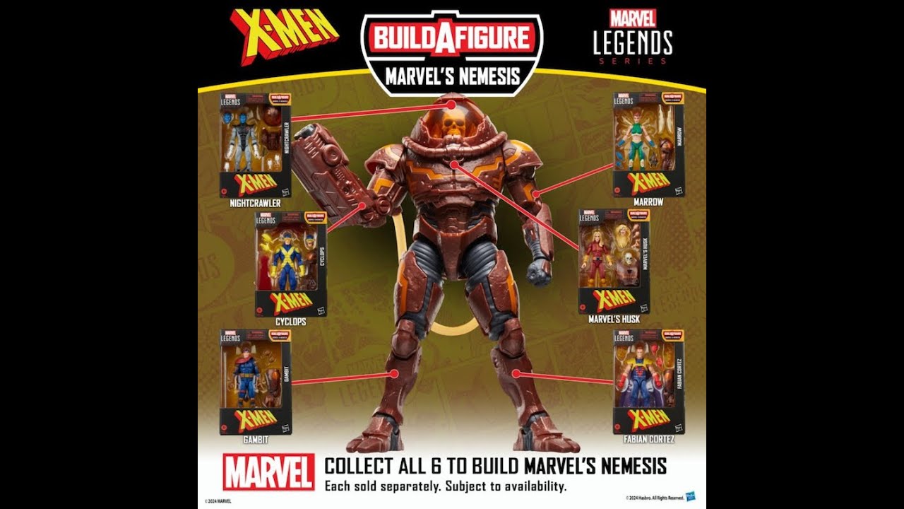 Hasbro Marvel Legends Series X Men Marvel's Nemesis Wave Figures