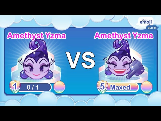 Amethyst Yzma (L1 vs L5) Power Comparison - Disney Emoji Blitz