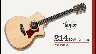 Taylor 214ce DLX Layered Rosewood Acoustic-Electric Guitar