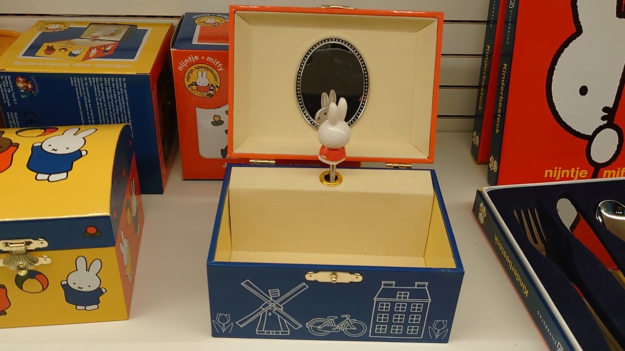 ミッフィー オルゴール付 ジュエリーボックス（ブルー） - YouTube