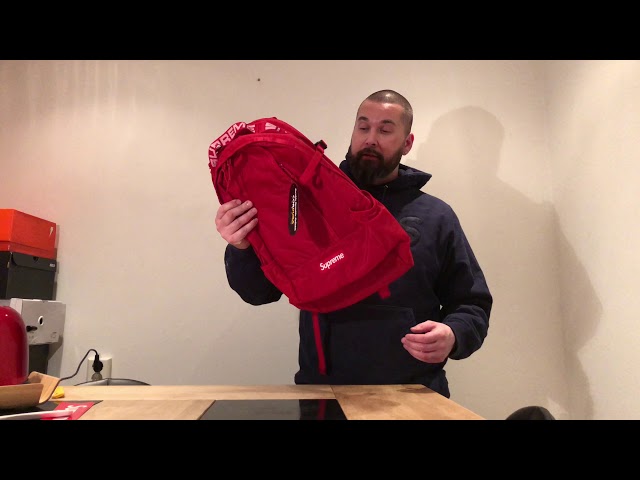 Unboxing : Supreme CORDURA Backpack (SS18) Red - YouTube