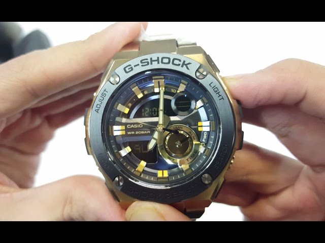 CASIO G-SHOCK LUXURY GOLDEN WATCH GST-210GD-1A UNBOXING - YouTube