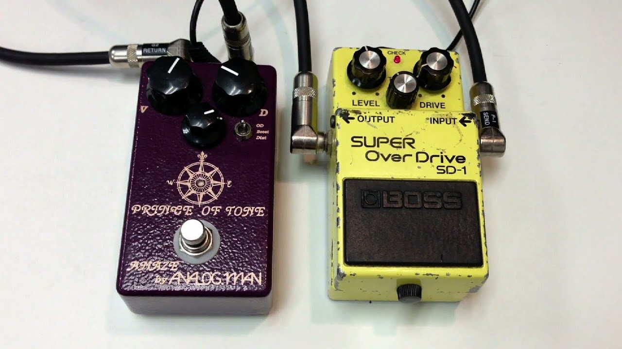 ギター analogman sd-1 push/pull ts808 silvermod Analog Man Boss SD