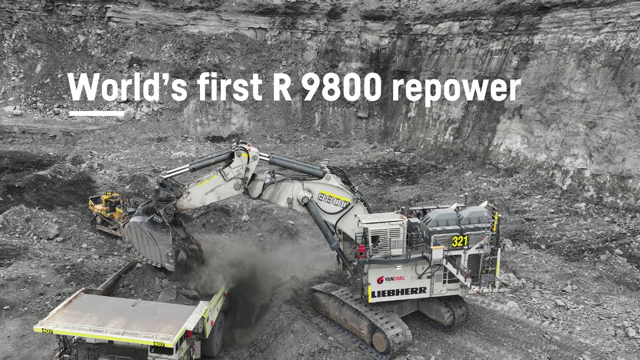 World's first EVER R 9800 Repower in Australia | Liebherr - YouTube