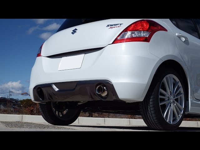 スイフトスポーツ ZC32S SPEED BOMBERマフラー 片出し 競技用 - YouTube