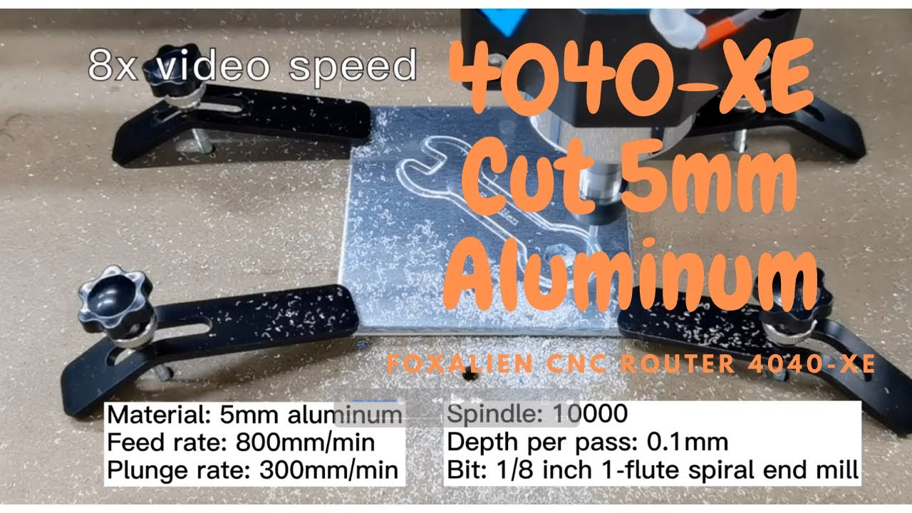 FoxAlien CNC Machine 4040-XE Cut 5mm Thick Aluminum