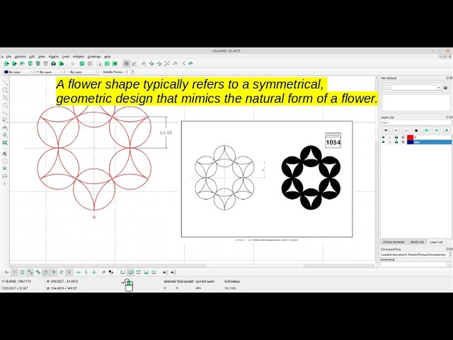 Drawing a Beautiful Flower Shape in LibreCAD: A Complete Guide