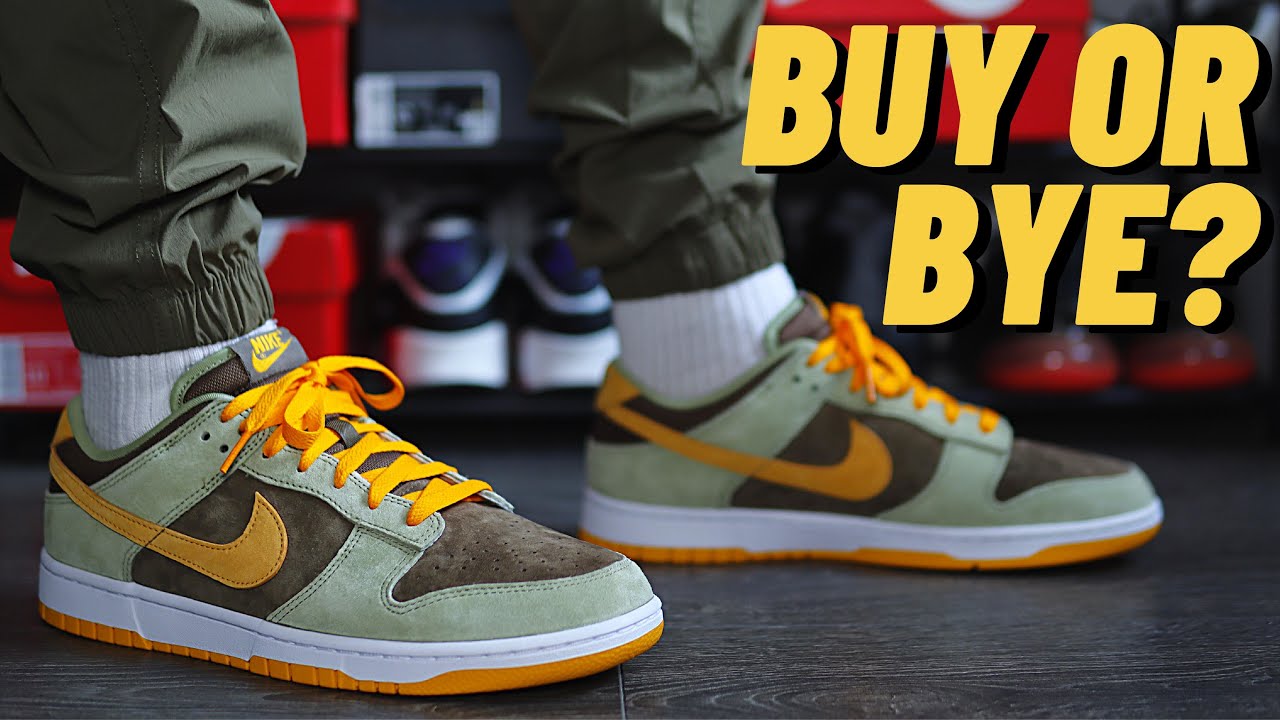 EARLY LOOK! Nike Dunk Low SE Dusty Olive Pro Gold On Feet Review