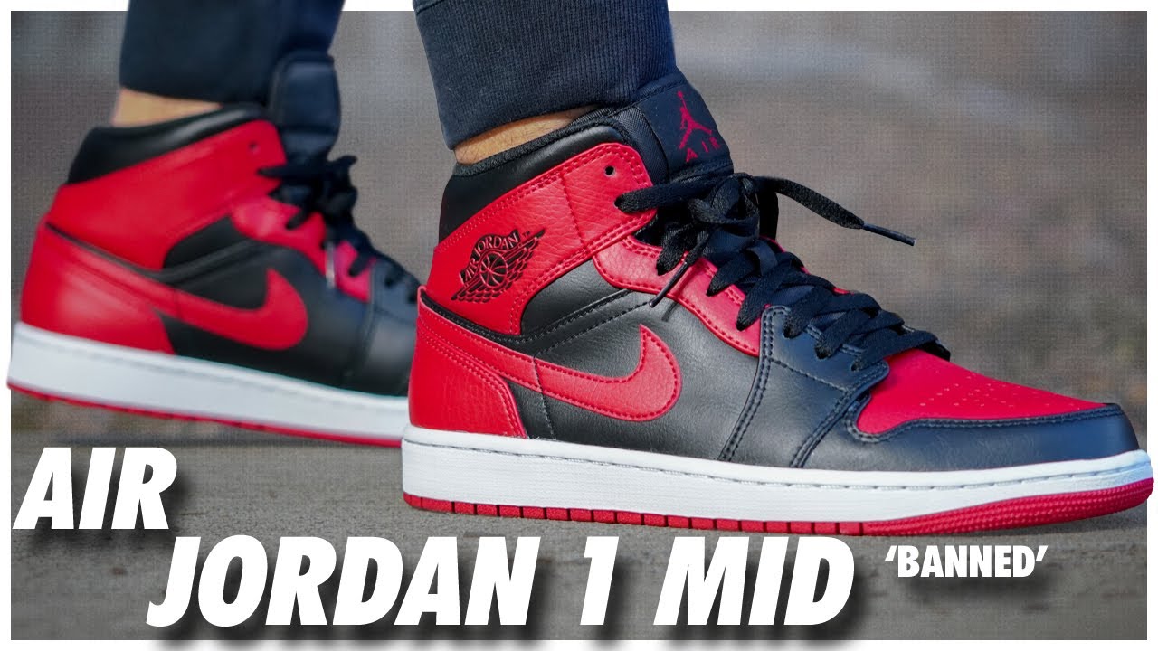 Air Jordan 1 Mid Banned - YouTube