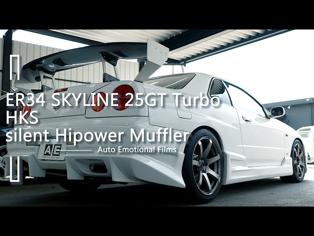 HKS silent Hipower muffler] SKYLINE 25GT-Turbo | ER34 RB25DET