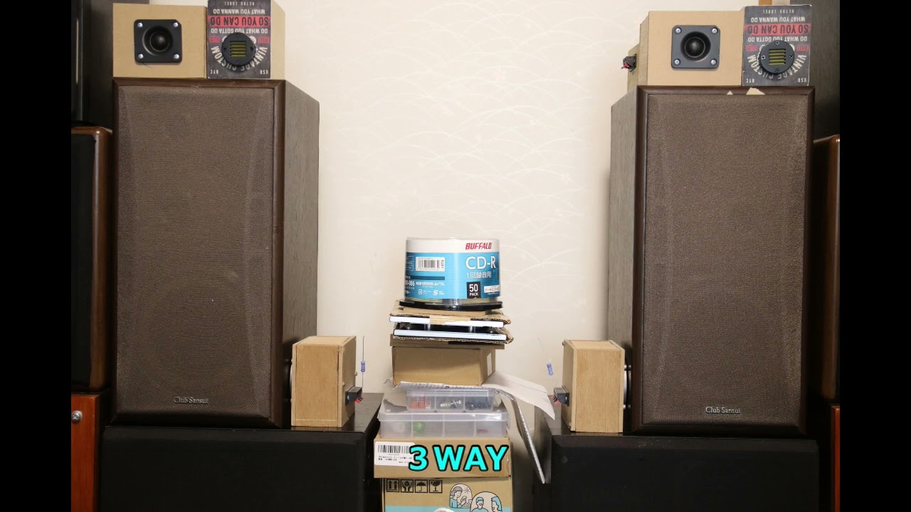 謎のスピーカー CLUB SANSUI S-H7 2WAYと3WAYで聴き比べてみた - YouTube