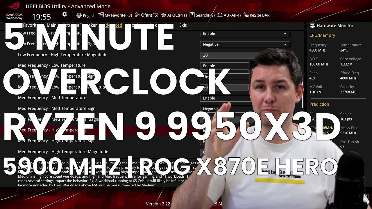 5 Minute Overclock: AMD Ryzen 9 9950X3D to 5900 MHz - 5 Minute