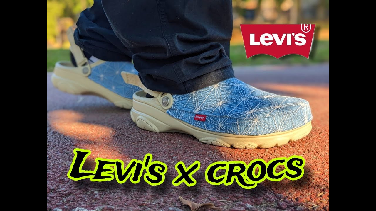 Levi's x Crocs All Terrain Clog On Feet #levis #crocs - YouTube