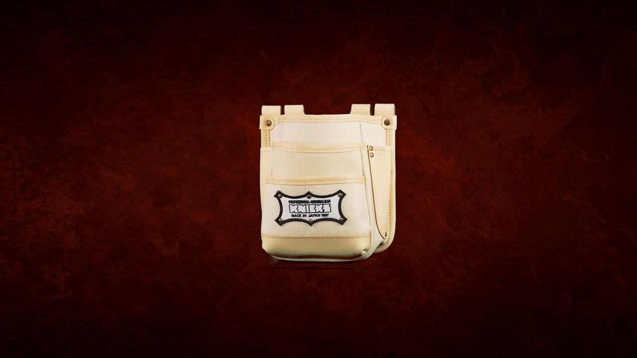 KH-301H／ツーウェイタイプ帆布生地ヌメ革補強3段腰袋 - knicks