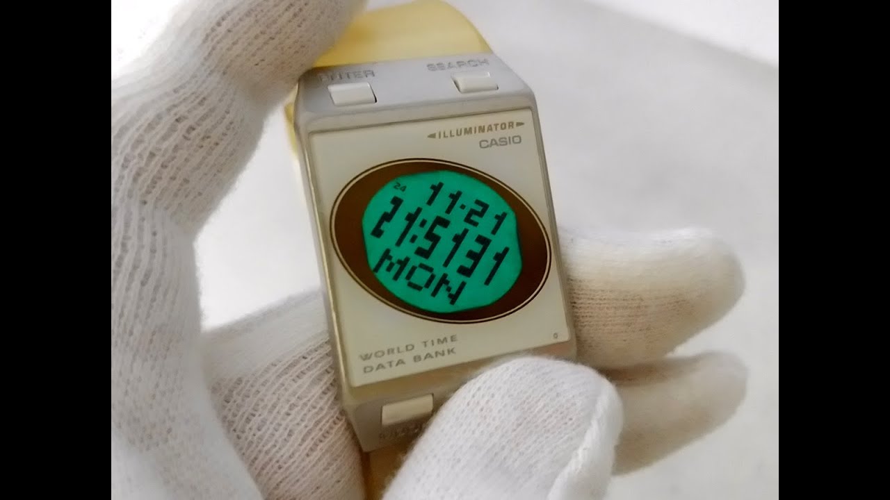 CASIO PELA Film Watch FS-00 DATA BANK World Time Digital Watch