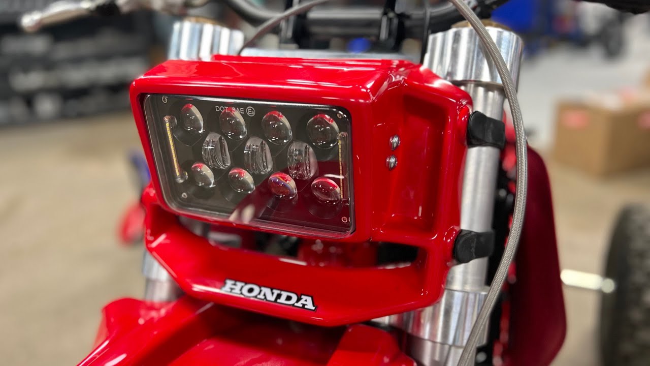 ATC250R LED Head Light upgrade - YouTube
