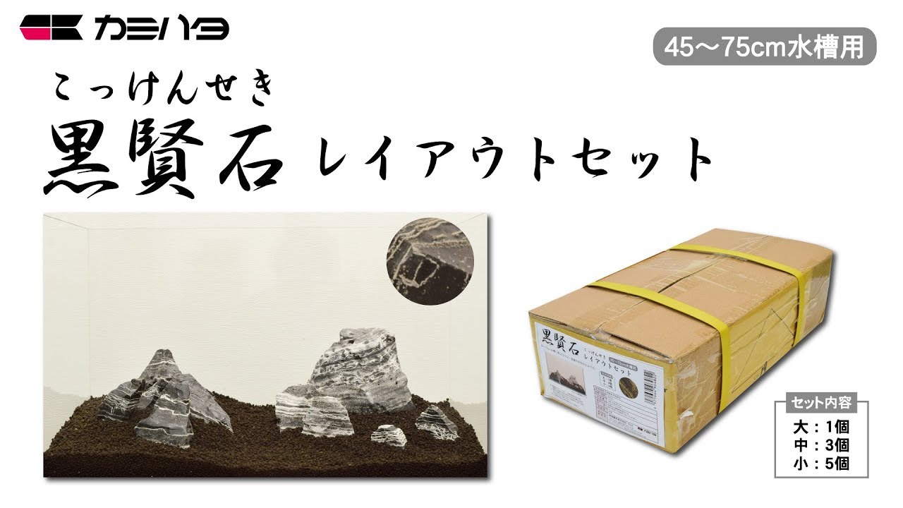 黒賢石（こっけんせき）アクアリウムロック レイアウトセット