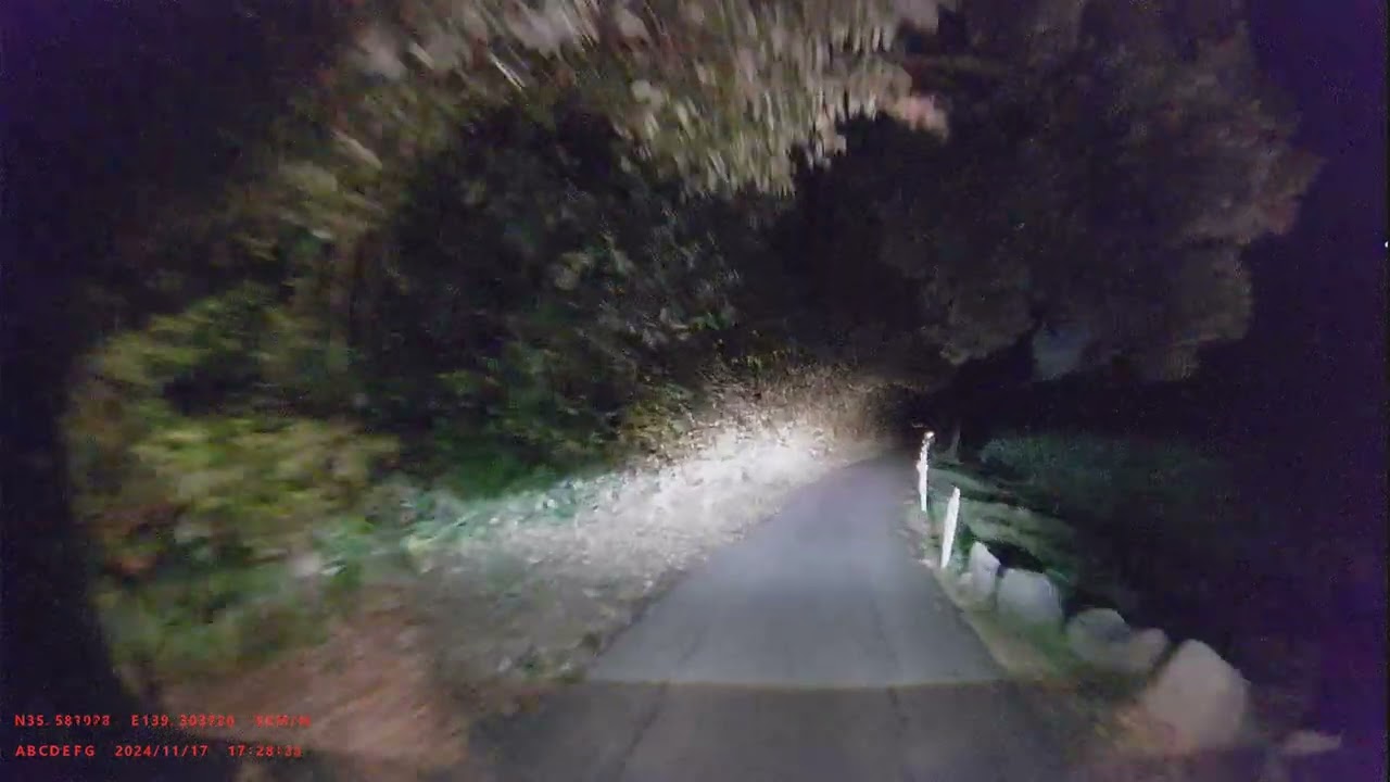 夜間の画質【ドラレコ】2024再進化分離式・4K・VANBAR DC209Pro