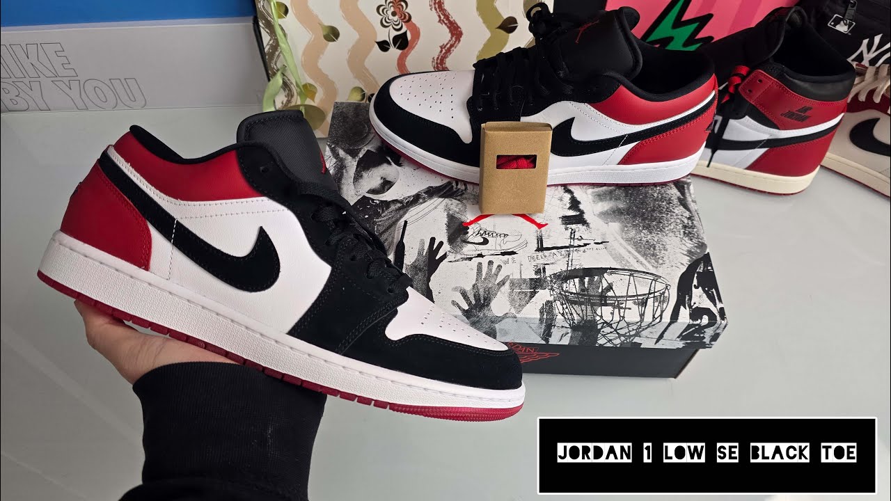 Jordan 1 Low SE Black Toe (2025) - On Feet and Check - Okay 83