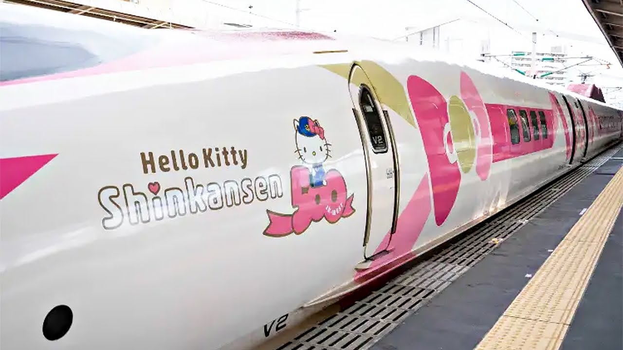 Riding the Japan's Cutest Hello Kitty Shinkansen! (Bullet Train
