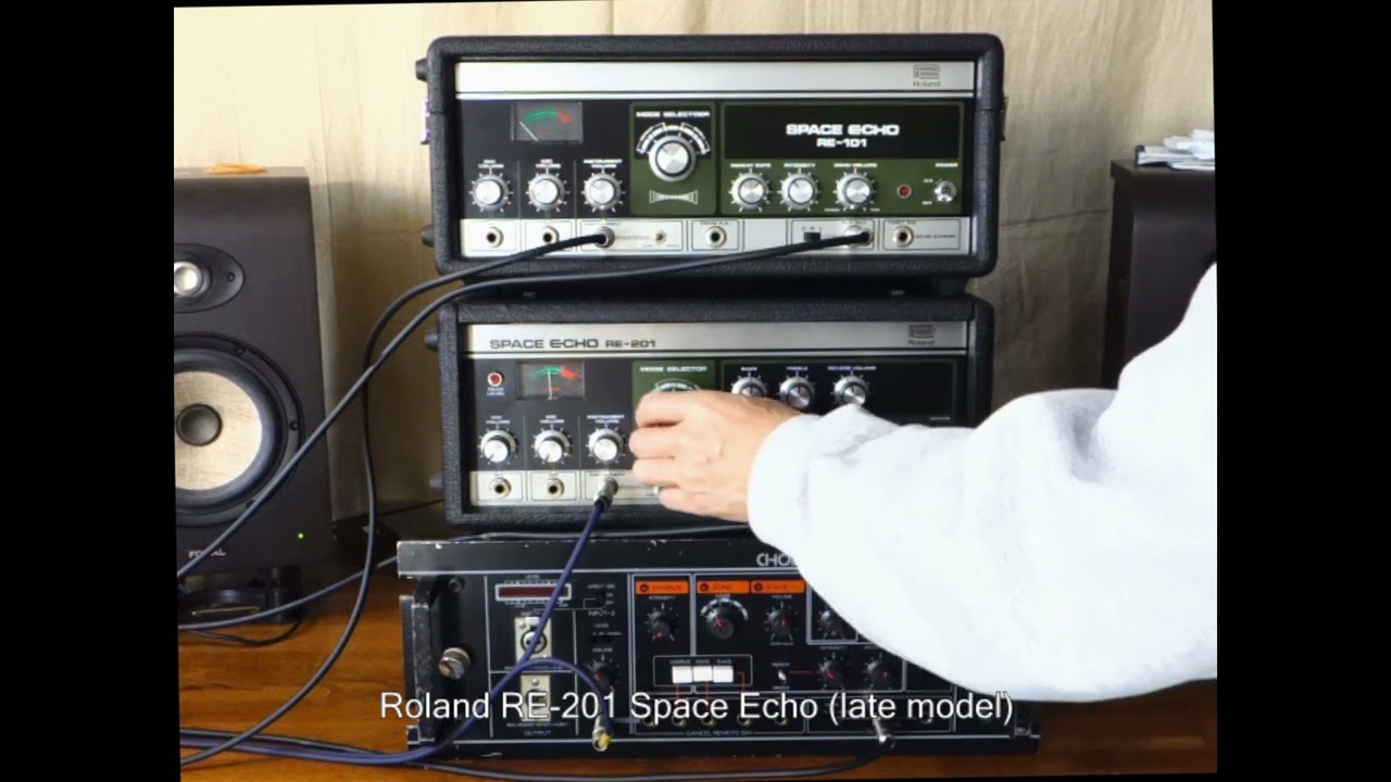 Roland Space Echo comparison - SRE-555 / RE-201 / RE-101 - YouTube