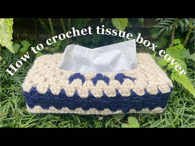 かぎ針編み】ボックスティッシュカバーの作り方🌼/How to crochet