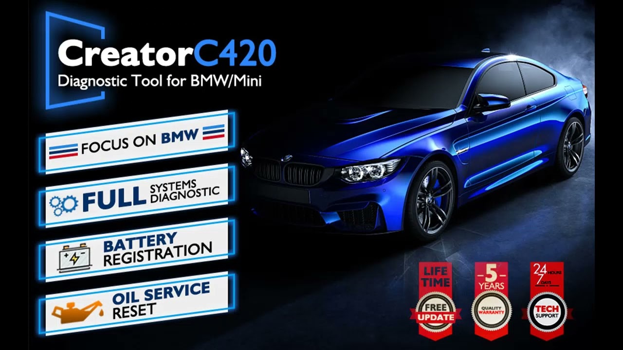 Creator C420 OBD2 Diagnostic Tool - YouTube