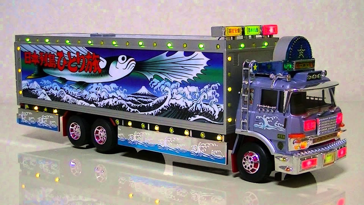 アオシマ 1/32 RC トラック野郎 No.06 熱風5000キロ - YouTube