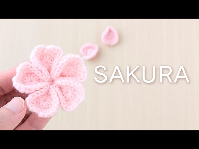 Crochet] How to Crochet a Cherry Blossom Motif (Petal Assembly