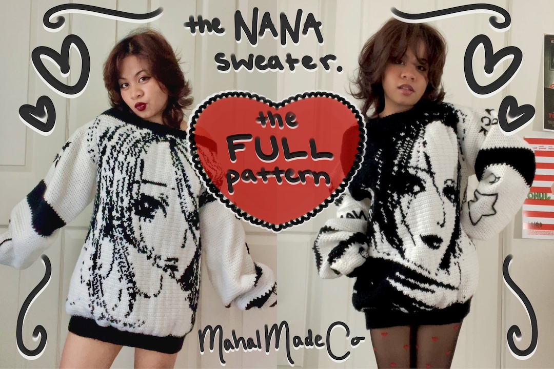 NANAセーター、MahalMadeCoによる完全なかぎ針編みパターン（PDF