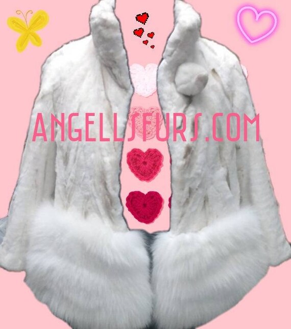 女の子のナチュラルな新品本物のミンクとフォックスファーのコート