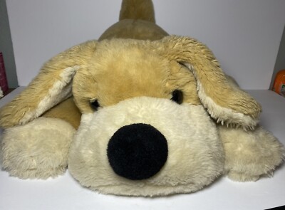 FAO Schwarz Dog Plush Patrick Pup 22” Tan Beige Stuffed Animal