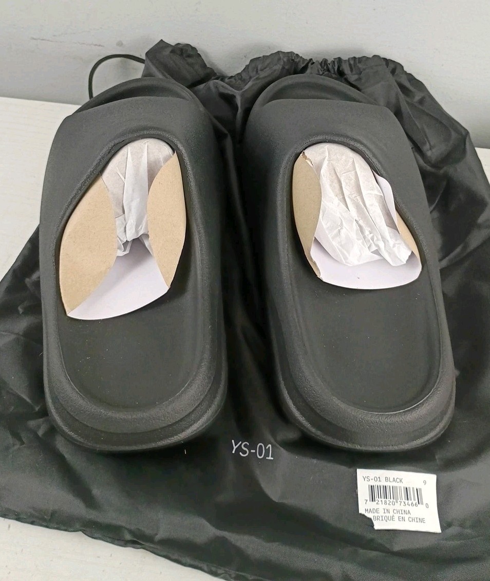 Yeezy Slides Size 9 Black YS-01 Original Bag for sale online | eBay