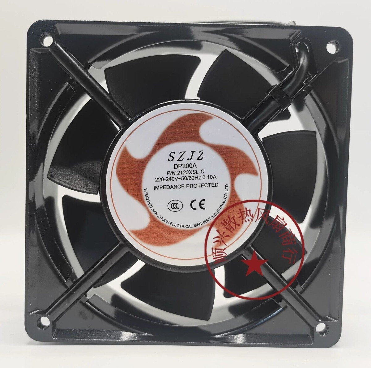 SZJZ DP200A P/N 2123XSL-C 12038 220V-240V 0.10A 12CM Axial Cooling