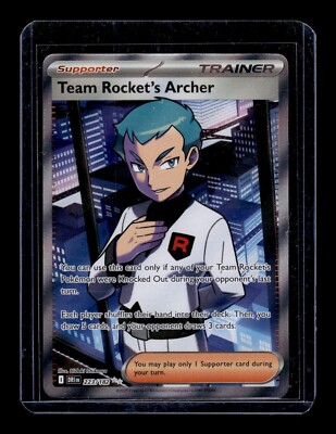 Pokémon TCG Pokémon Team Rocket's Archer 223/182 | eBay