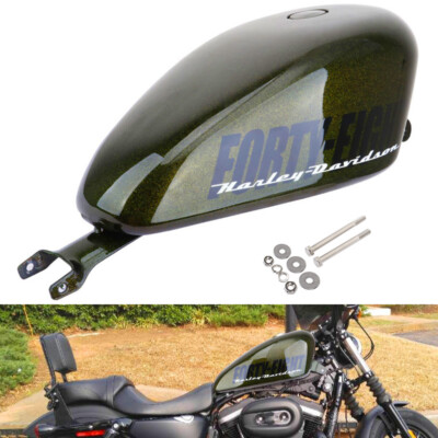 Green 3.8 Gallon Gas Fuel Tank For Harley Sportster 883 1200 48 XL