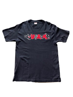 2011 Supreme x Kaws bubble logo tee black size Medium | eBay