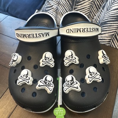 Size 11 Men's Crocs x Mastermind Skulls Japan Classic Clog BLACK