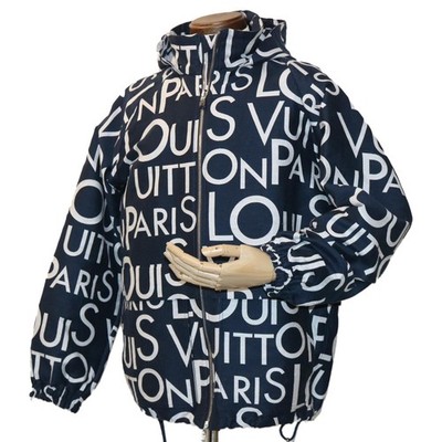 LOUIS VUITTON Hoodie Galaxy Packable Logo Jacket 19SS Navy White